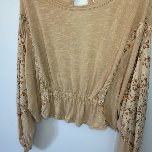 FREE PEOPLE Throwback Top Sand Combo Sz XS - Picture 6 of 16